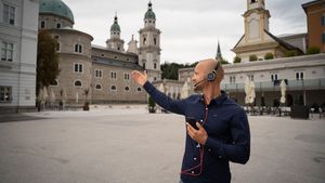a tour guide using LiveVoice