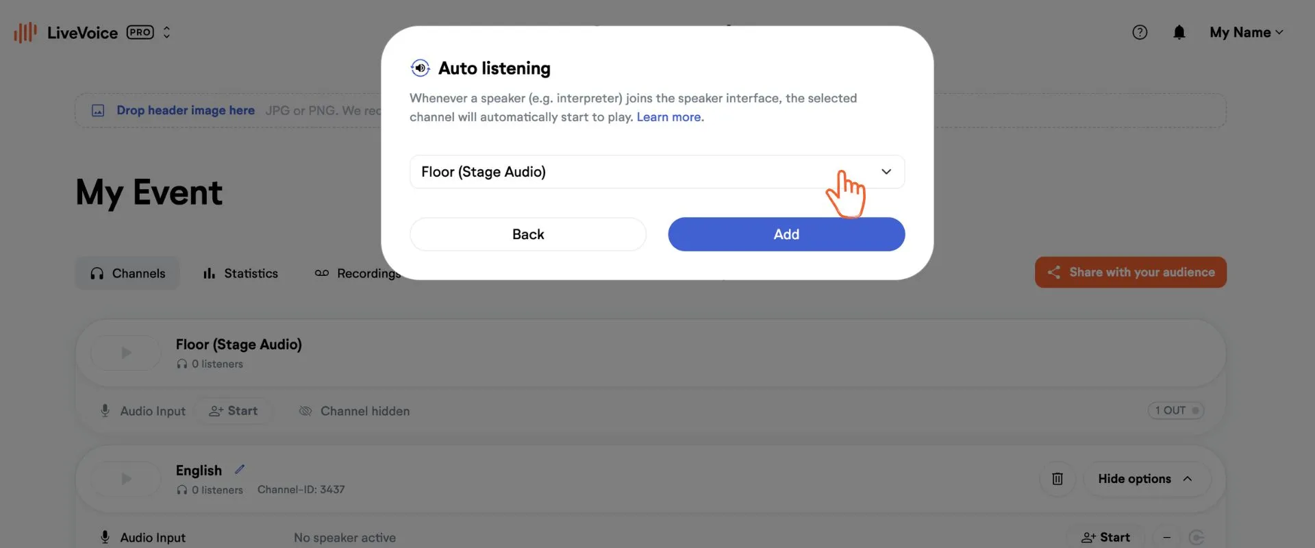 AI translation setup