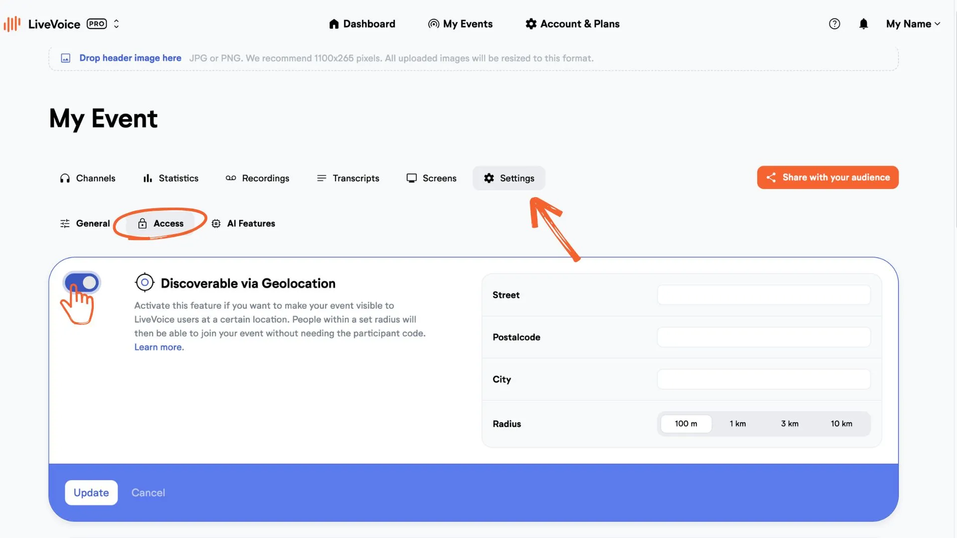 add geolocation