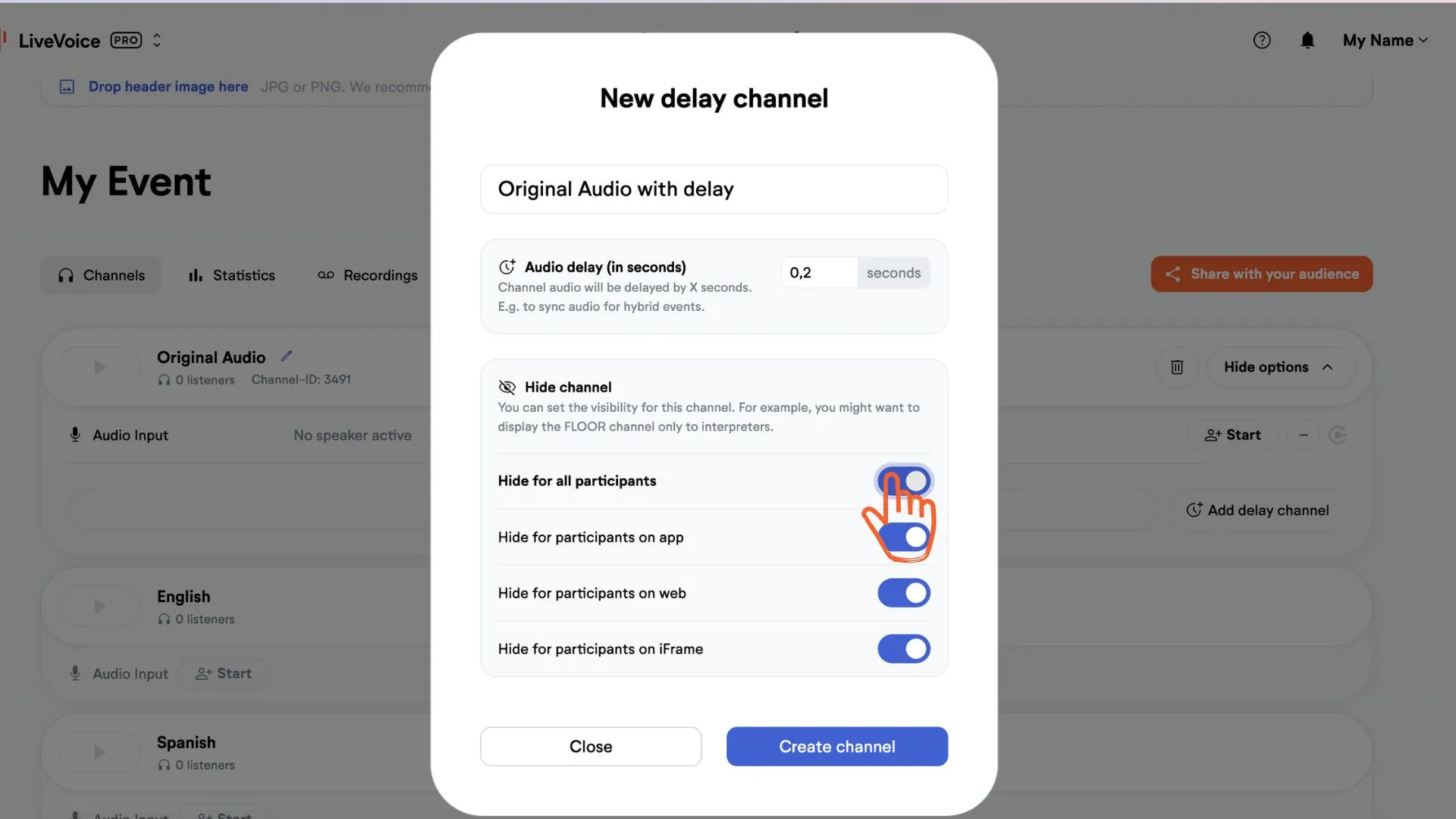 choose add delay