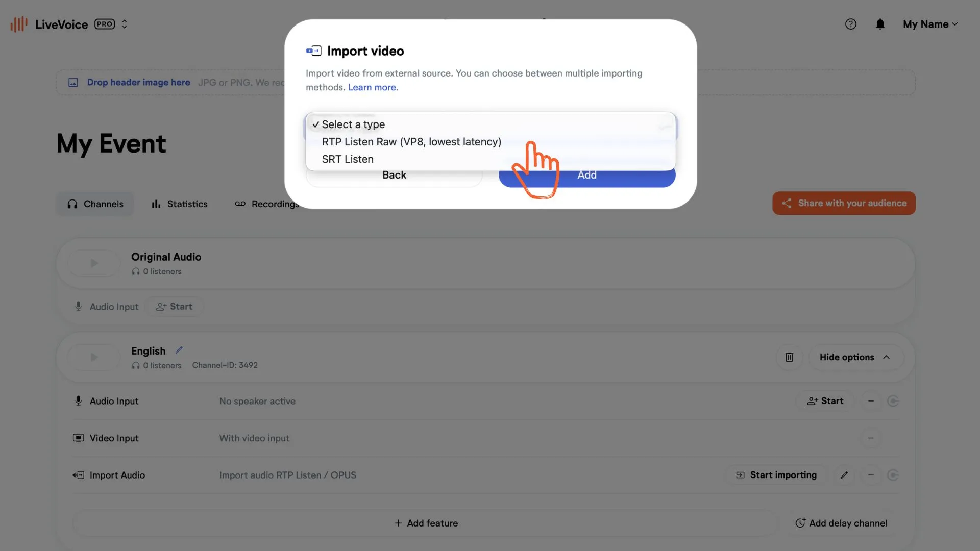 import video choose format