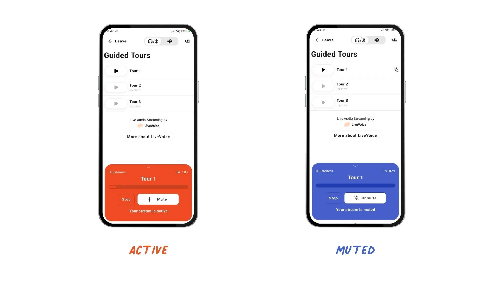 start speaking in app