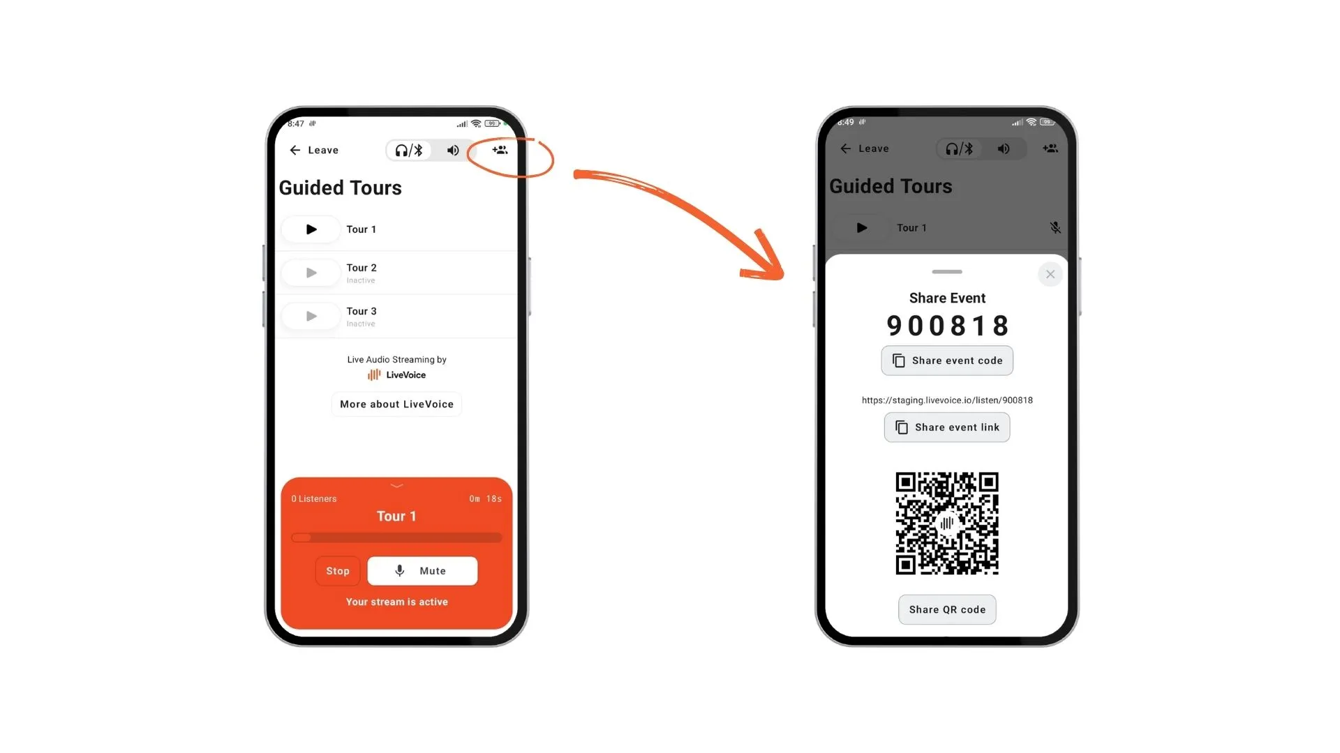 share qr code in app