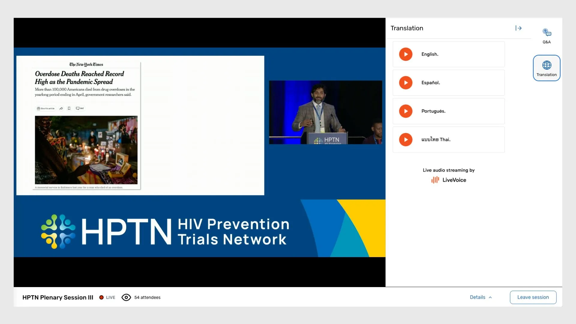 LiveVoice iFrame example