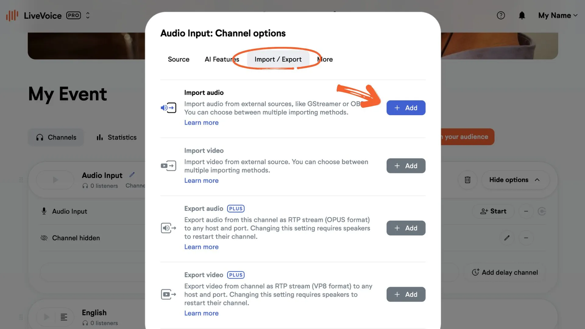 Import audio module