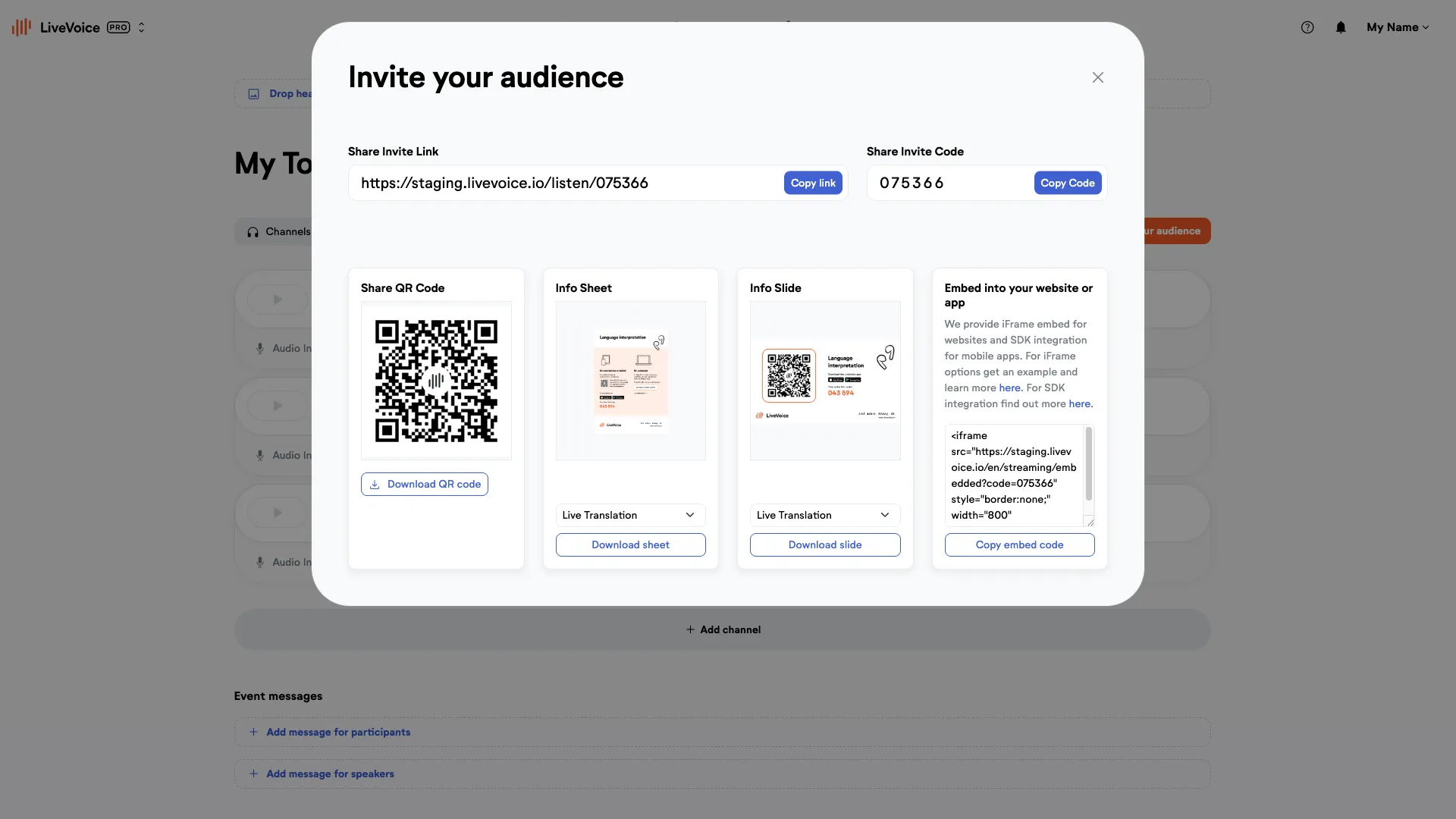 share audience
