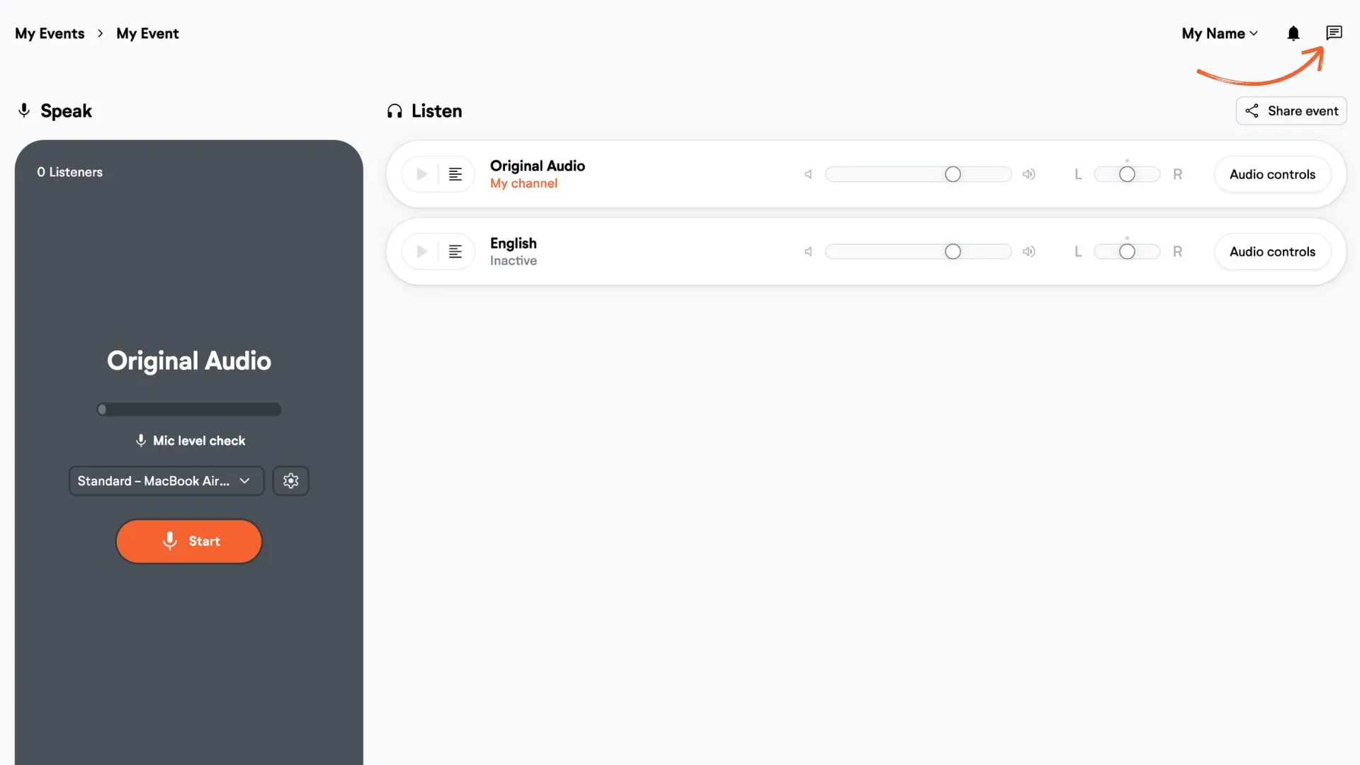 team chat in streaming view