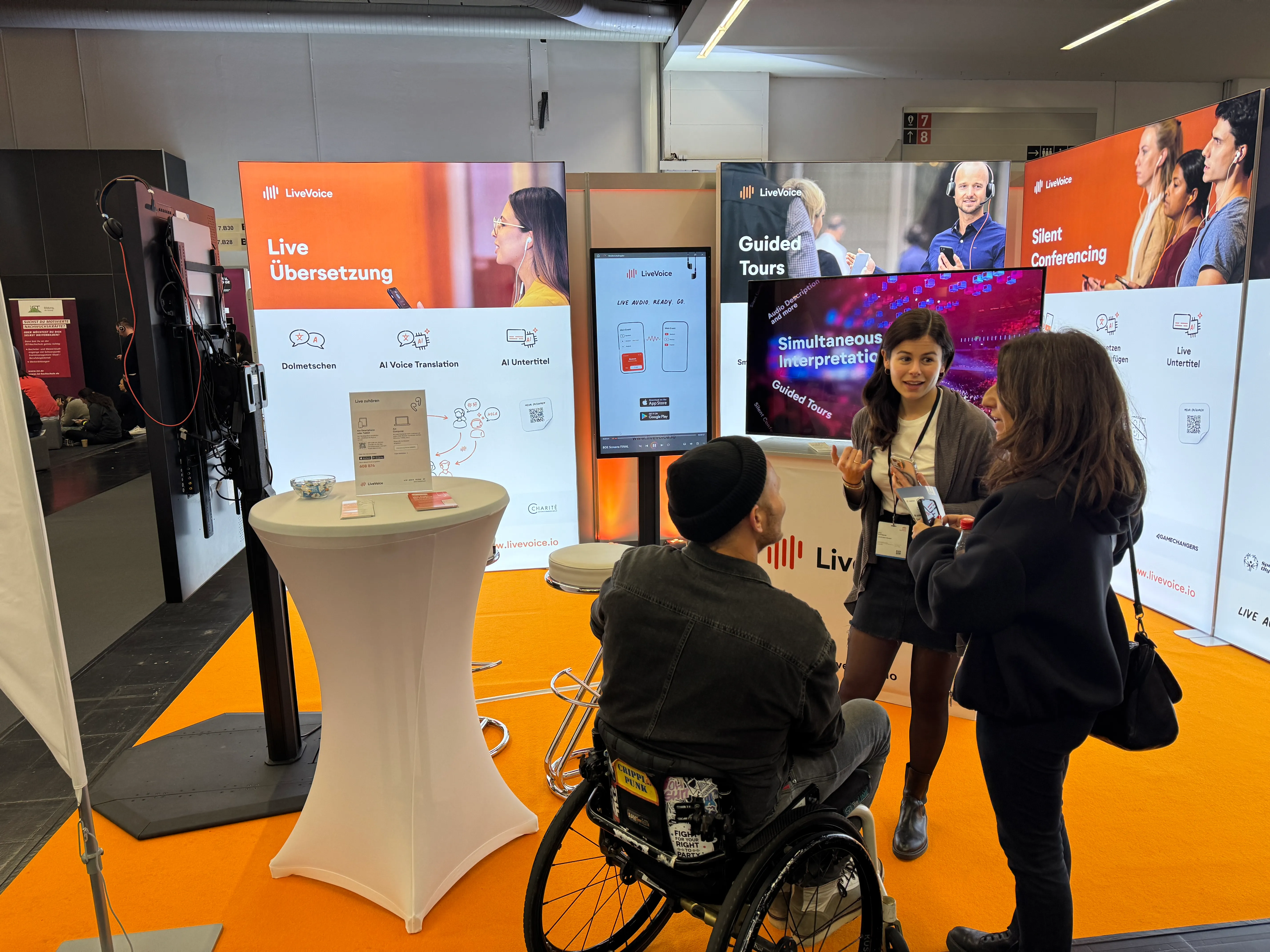 Livevoice stand at an event