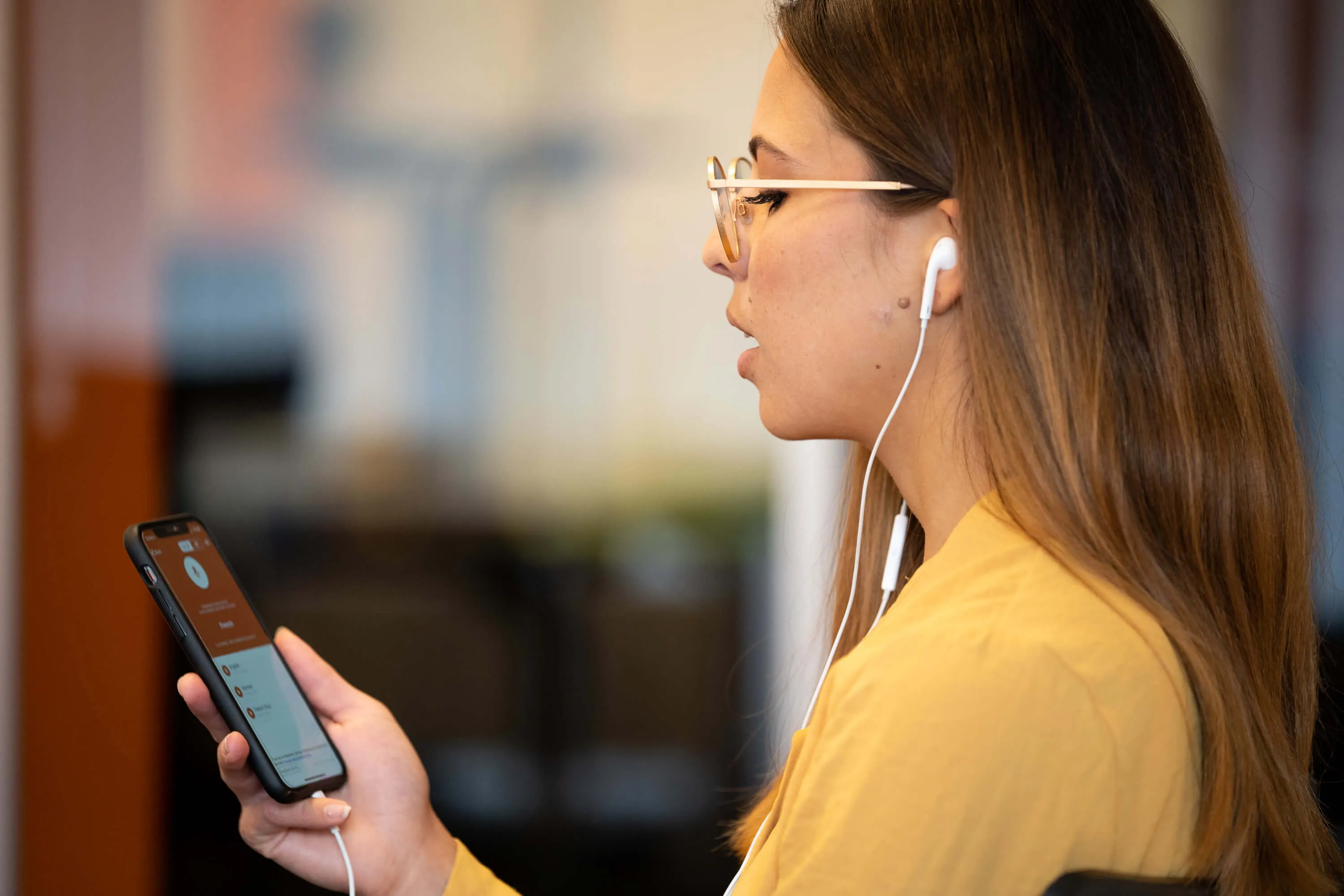 interpreter translating via livevoice app