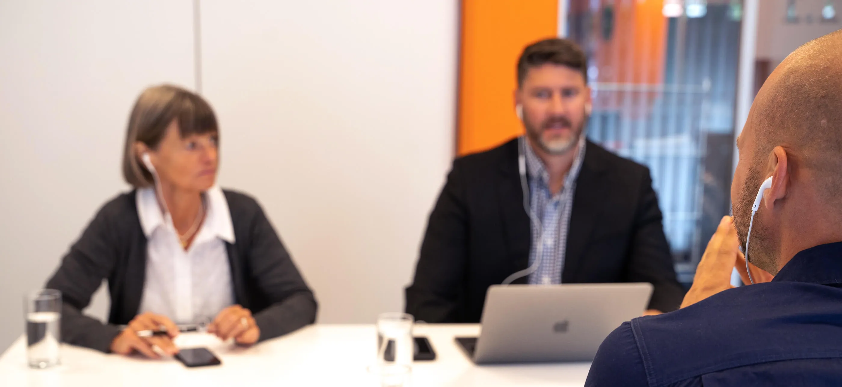 simultaneous interpretation at a business meeting